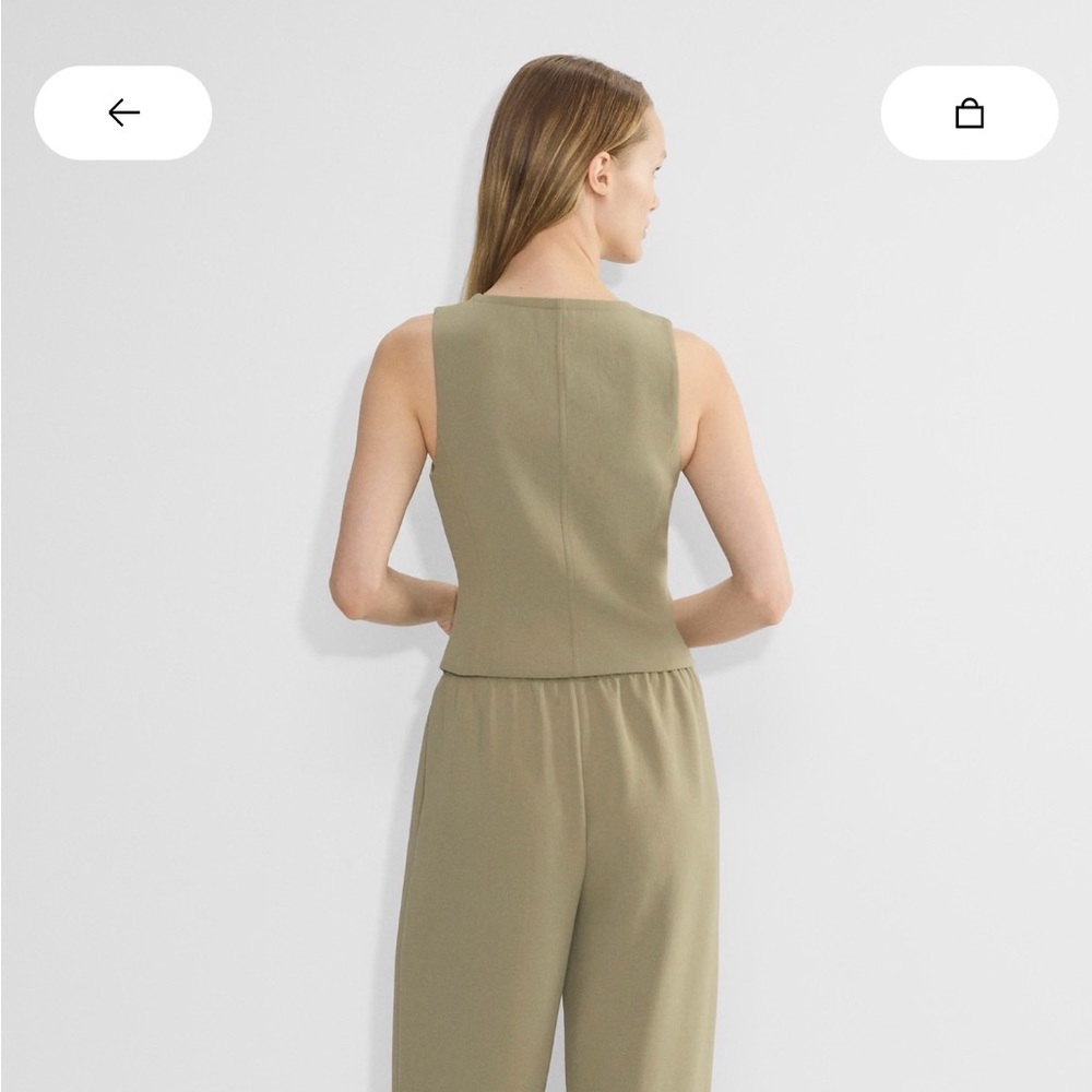 Aritzia Wilfred Attire Sun-dried Olive Vest - Picture 3 of 7